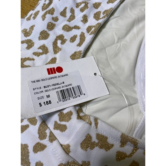 Solid & Striped The Issi One Piece in Gold Leopard Size M - Picture 10 of 12